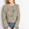 Bouclé-Jacke Mit Fransen