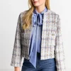 Bouclé-Jacke Mit Rundhalsausschnitt