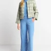 Bouclé-Jacke Mit Rundhalsausschnitt