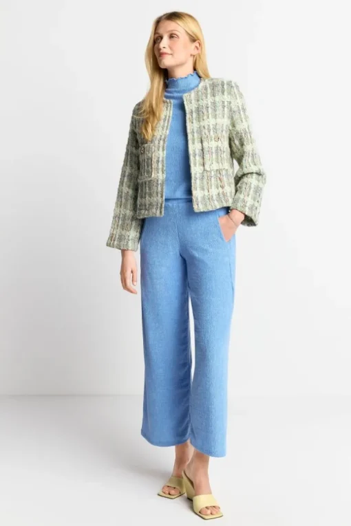 Bouclé-Jacke Mit Rundhalsausschnitt