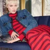 Denim-Jacke Mit Zierborten