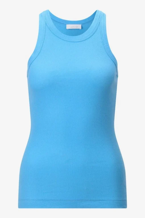 Figurbetontes Rib-Top In Cruise Blue