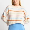 Gestreifter Pullover In Perlweiß
