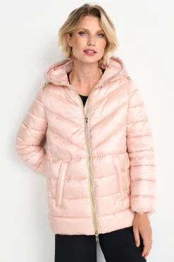 Glänzende Steppjacke