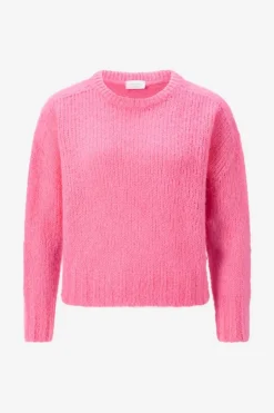 Grobstrickpullover Mit Rundhalsausschnitt