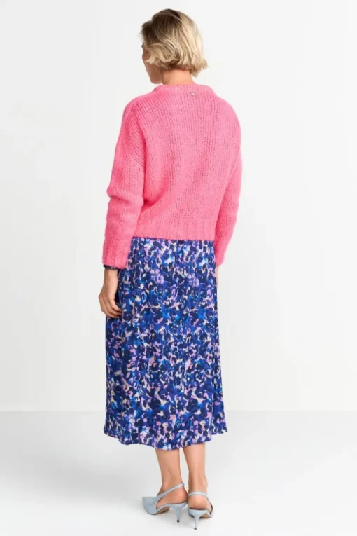 Grobstrickpullover Mit Rundhalsausschnitt