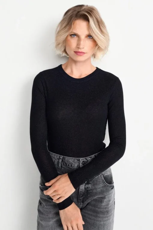 Longsleeve Mit Glanzeffekt