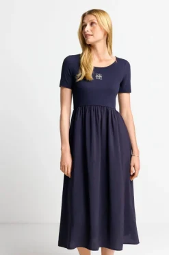 Midikleid Mit Logostickerei