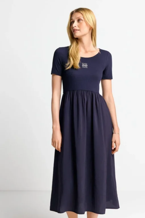 Midikleid Mit Logostickerei