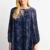 Mini-Blusenkleid Aus Samt