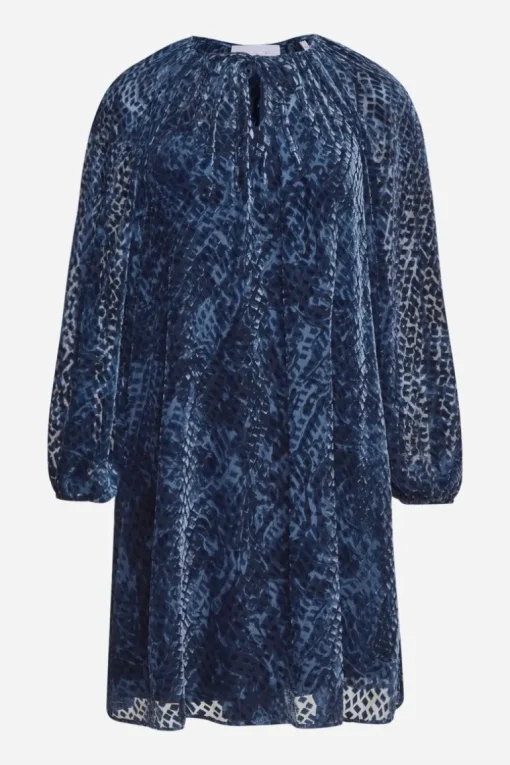 Mini-Blusenkleid Aus Samt