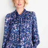 Schluppenbluse Mit Leo-Print