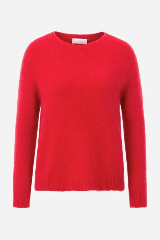 Strickpullover Aus Weichem Materialmix