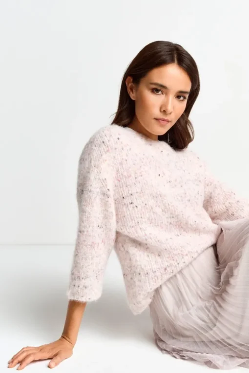 Strickpullover Mit überschnittenen Schultern