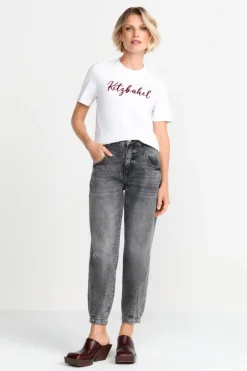 T-Shirt Mit Flockdruck