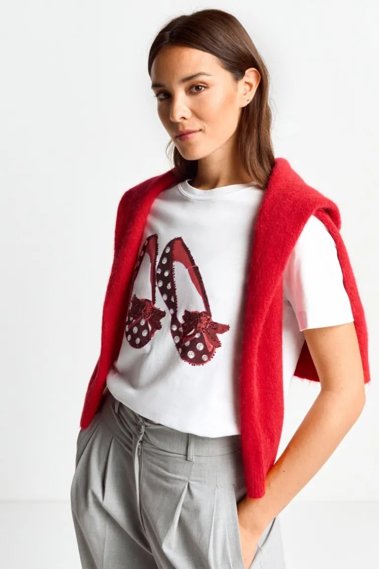 T-Shirt Mit Strassdetails