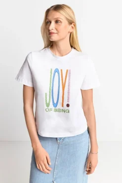 T-Shirt Mit Strassverzierung