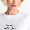 Weißes Statement-T-Shirt