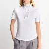 Weißes T-Shirt Mit Frill-Kragen