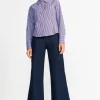 Wide Leg Denim Mit Elastischem Bund